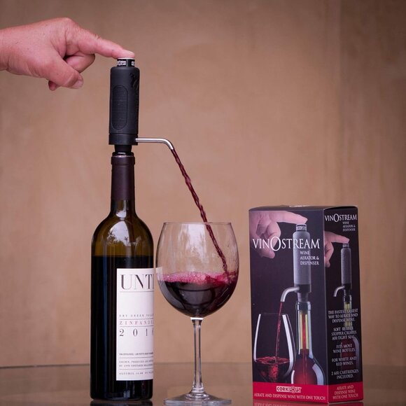 NEW Cork Pops 2-in-1 Vinostream Wine Aerator & Dispenser - Gift Idea - Picture 1 of 3